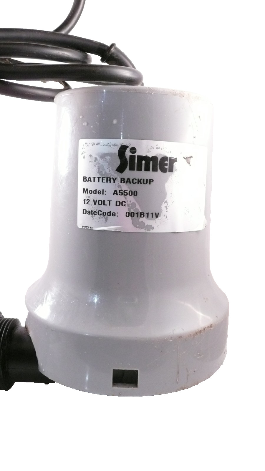 Simer A5500 Ace In The Hole Battery Backup 12 Volt DC Sump Pump
