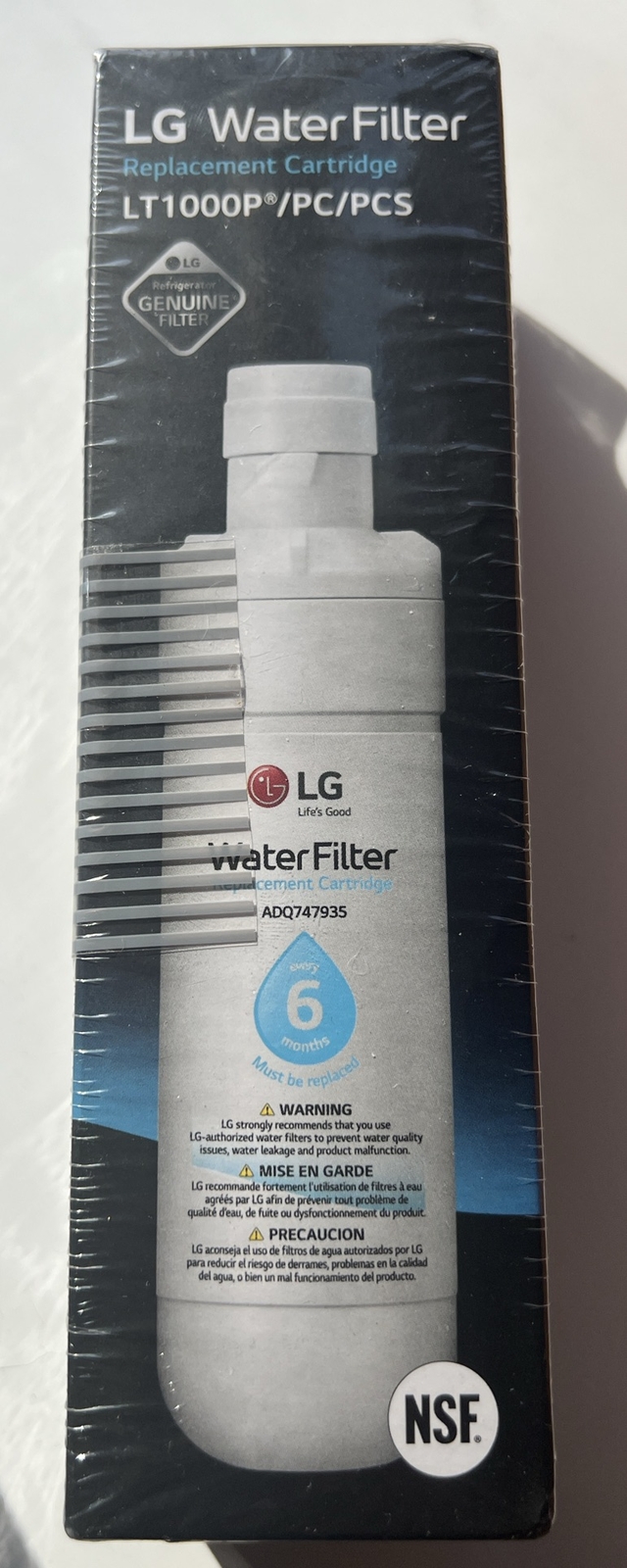 LG Water Filter Replacement Cartridge LT1000P/PC/PCS NEW Sealed