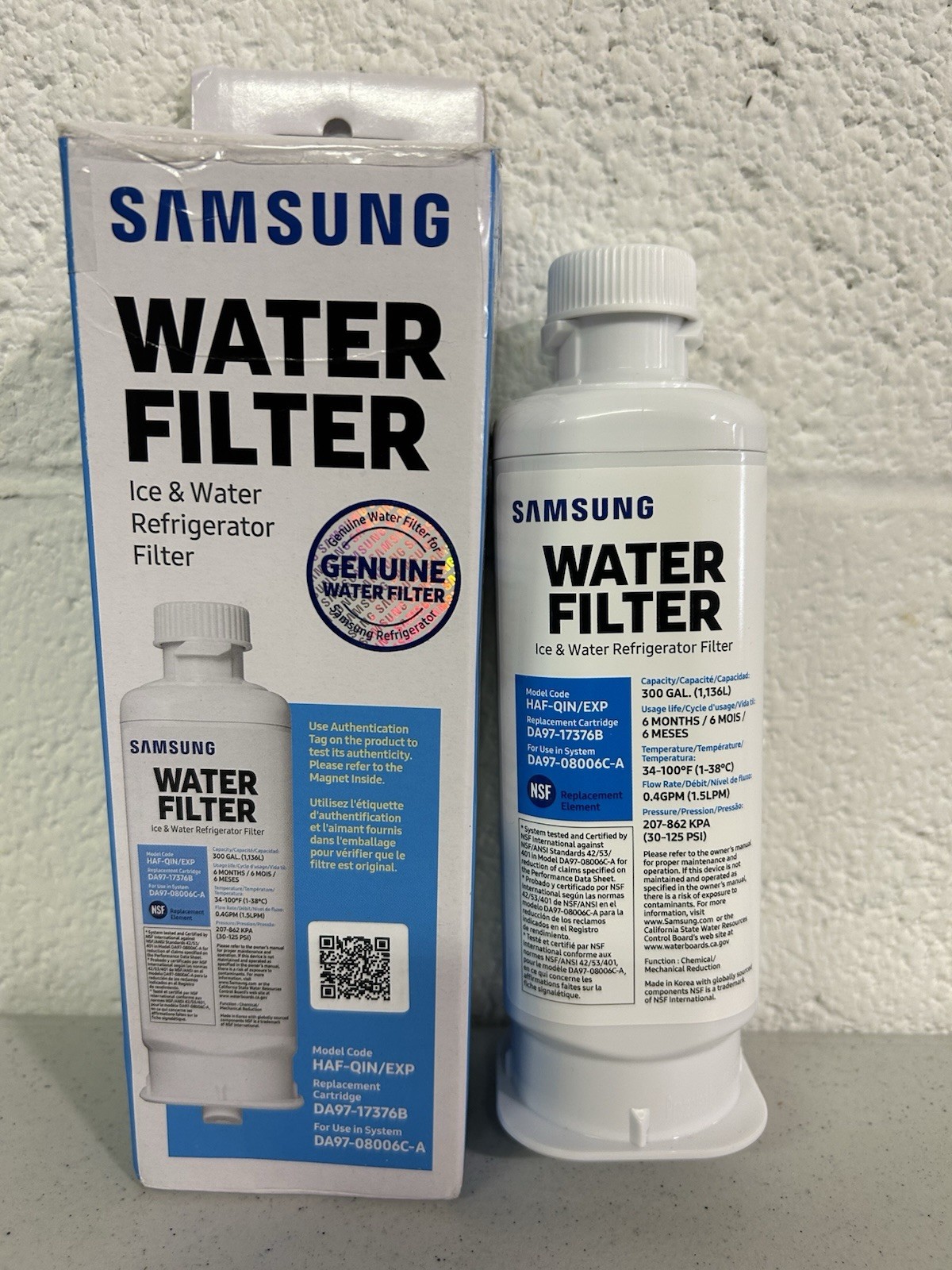 GENUINE SAMSUNG HAF-QIN/EXP ICE & WATER REFRIGERATOR FILTER DA97-17376B