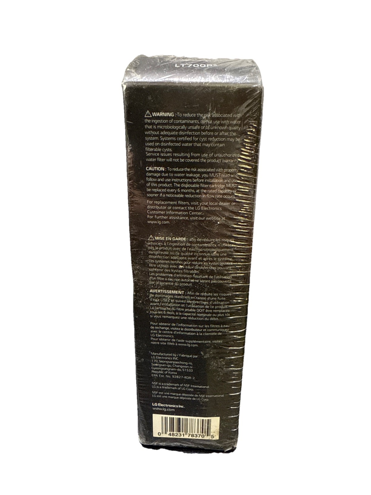 LG LT700P Refrigerator Water Filter 6 Months Replacement | (1-Pack) New