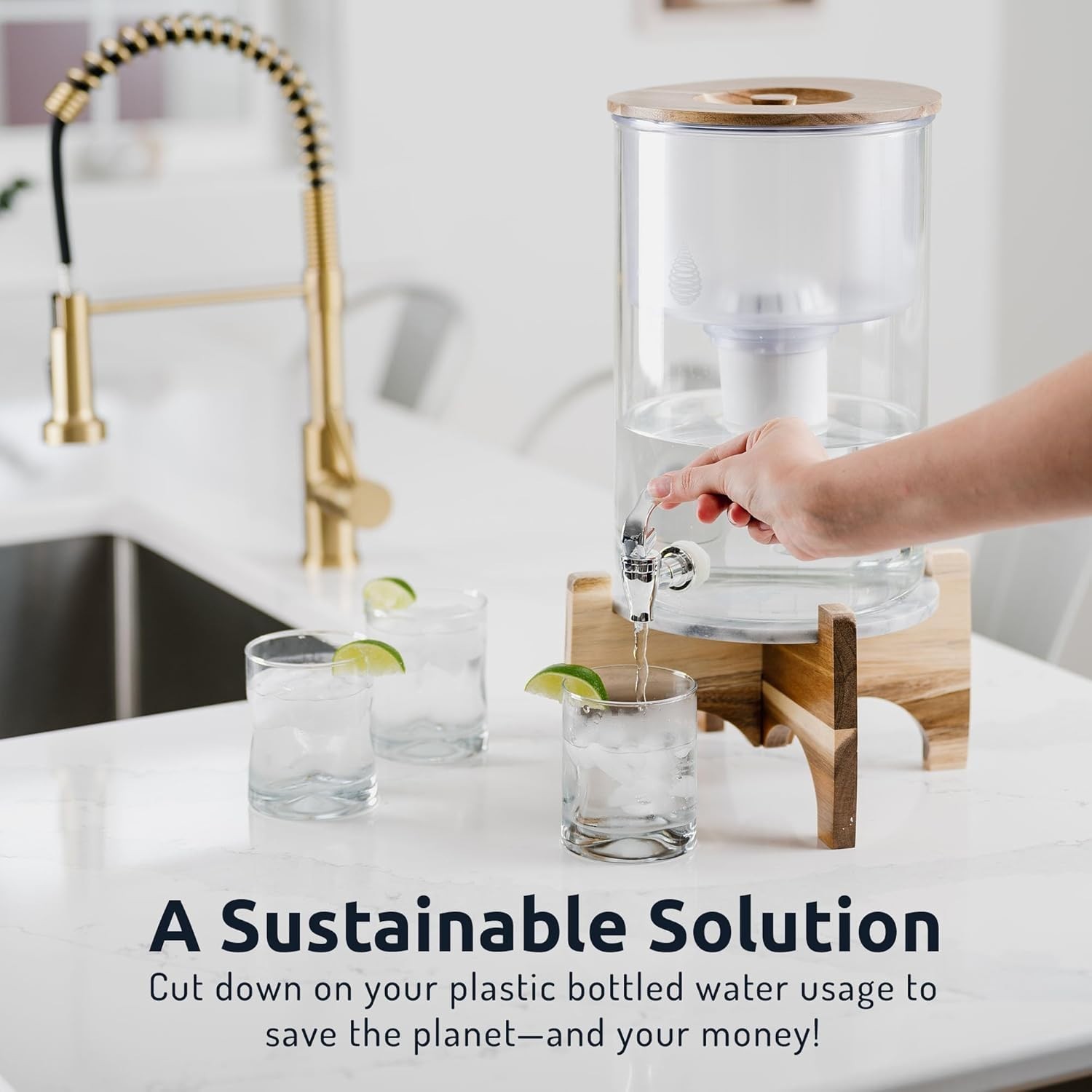 Multi-Stage Water Filter with Coconut Carbon, Removes Impurities Effectively