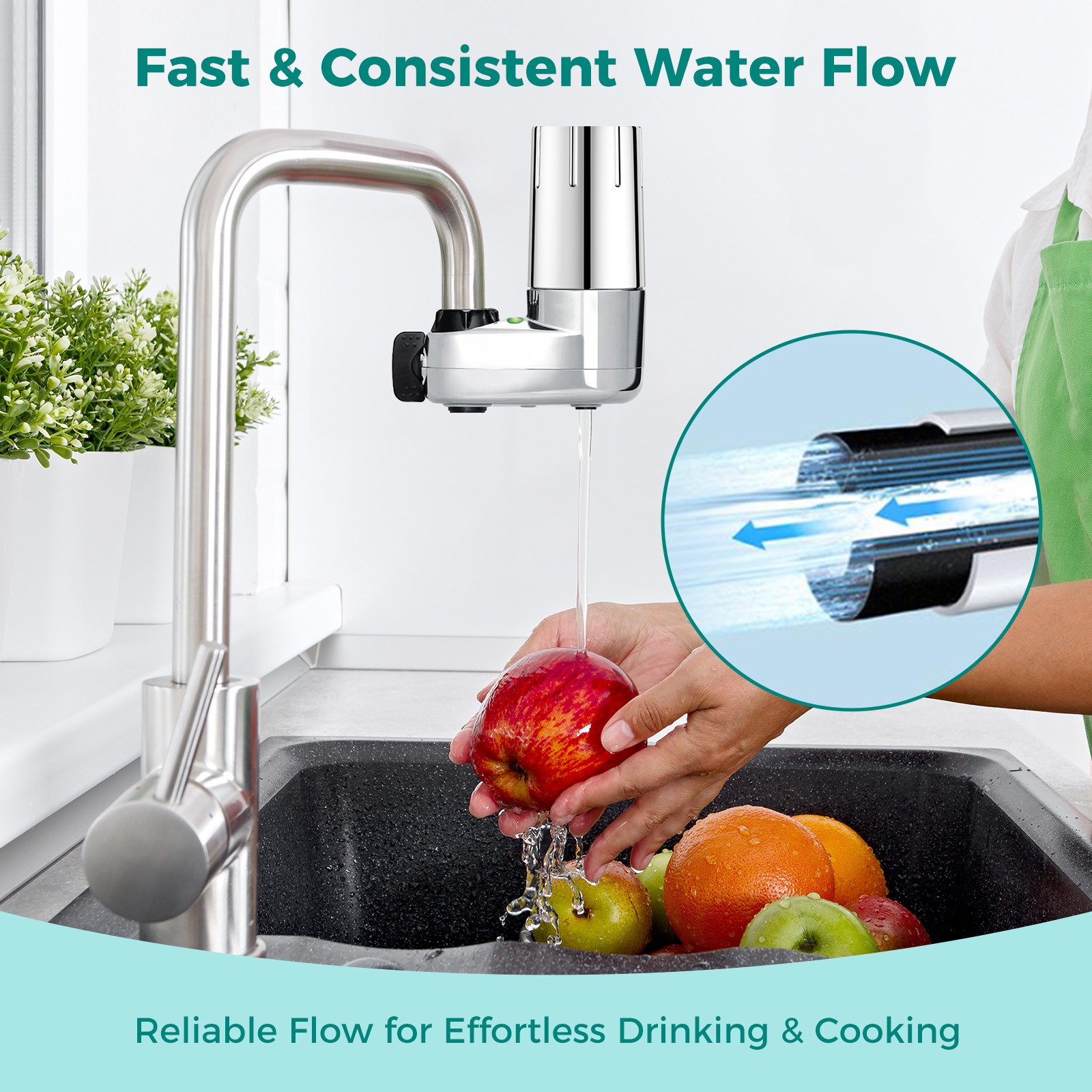 Fil-Fresh 2-PCS FR-200 Faucet Filter Replacement for Brita Tap Water Filtration