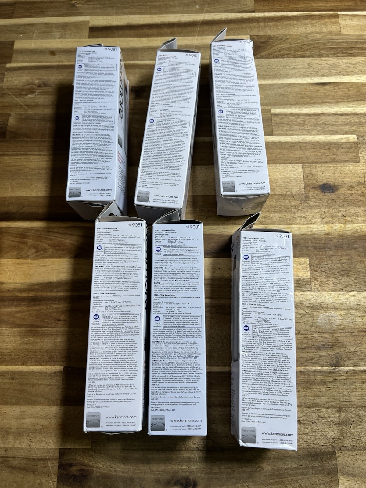 Lot of 8 Kenmore 9081 Replacement Refrigerator Water Filter 46-9081(2 unsealed)