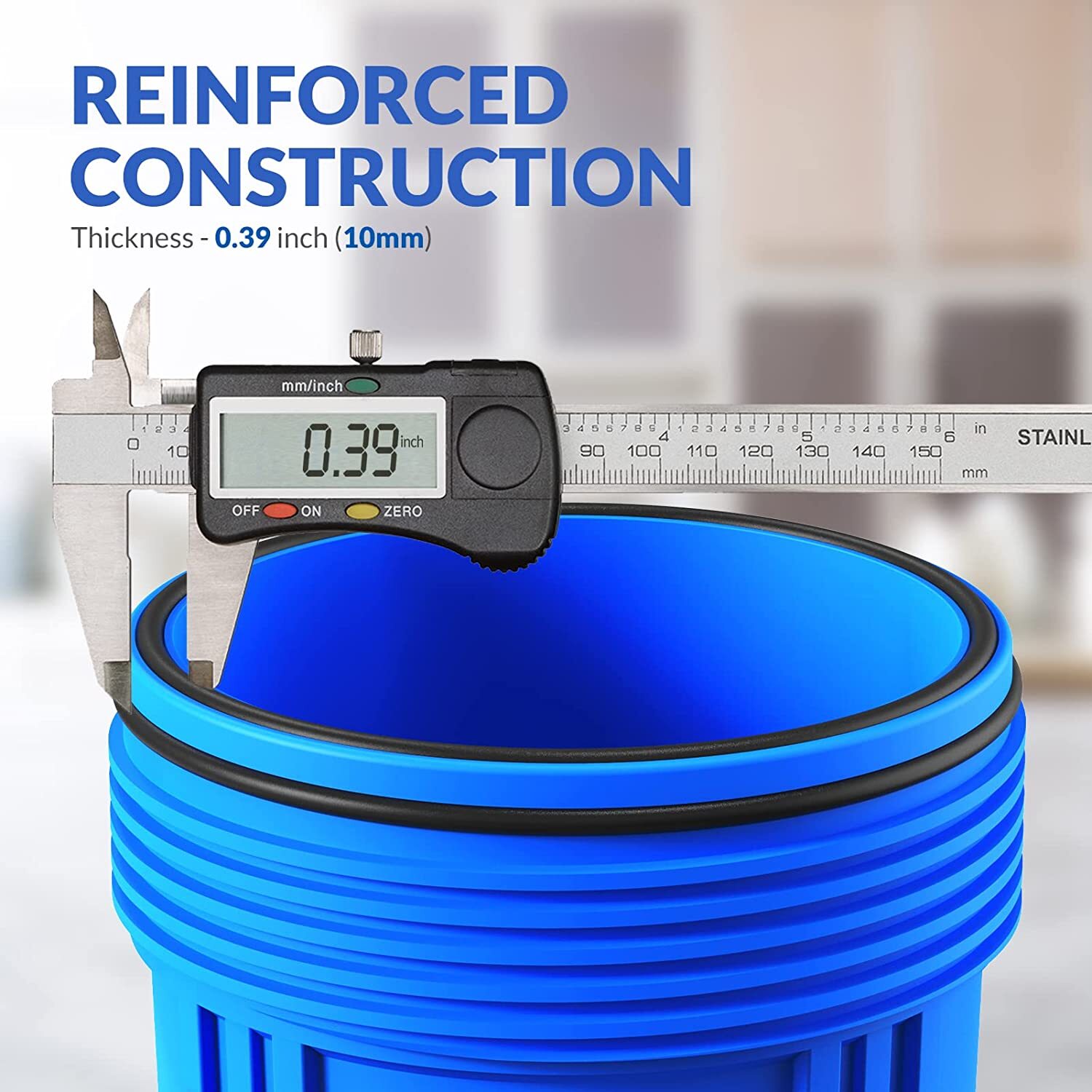 20″ x 4.5″ Big Blue Whole House Water Filter Housing Filtration System Cartridge