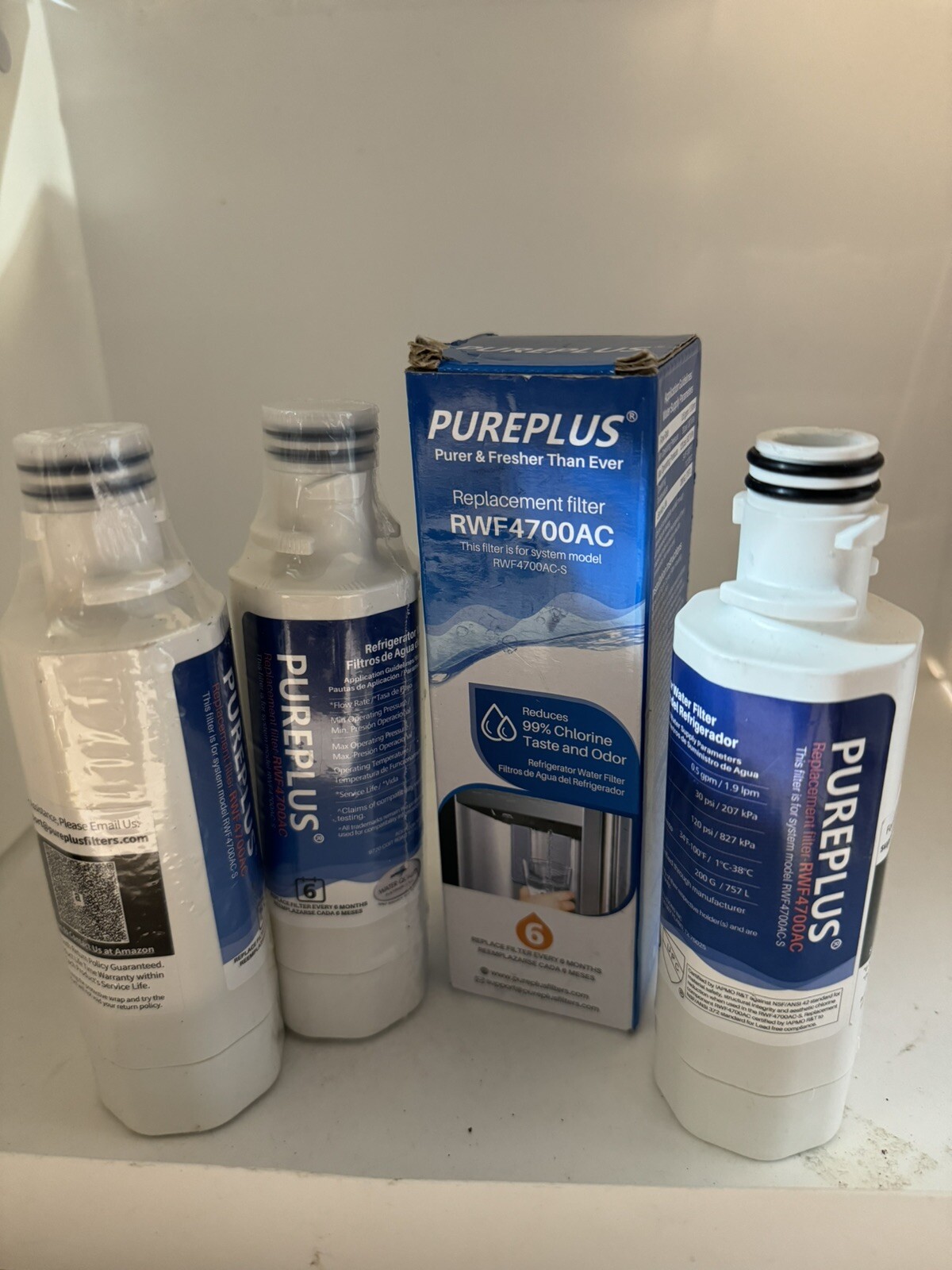 Pureplus RWF4700AC Replacement Refrigerator Water Filter Lot Of 2