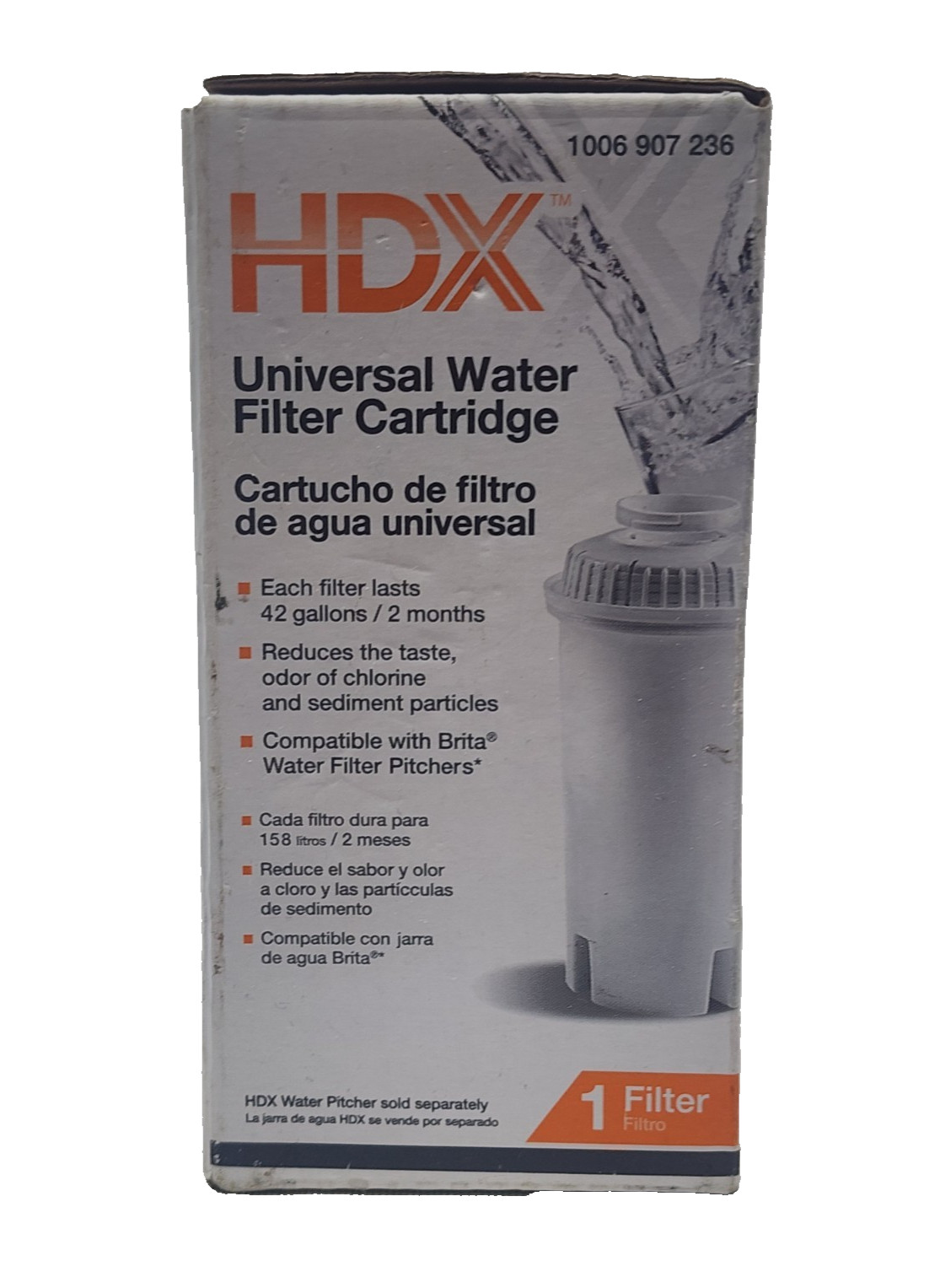 HDX Water Pitcher Replacement Water Filter Cartridges BPA Free