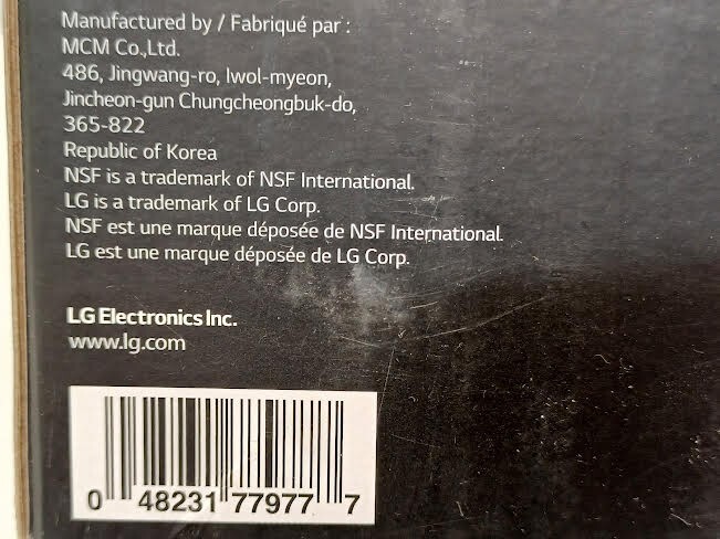 1- Pcs LG LT500P Replacement Cartridge Refrigerator Water Filter 500 Gallons