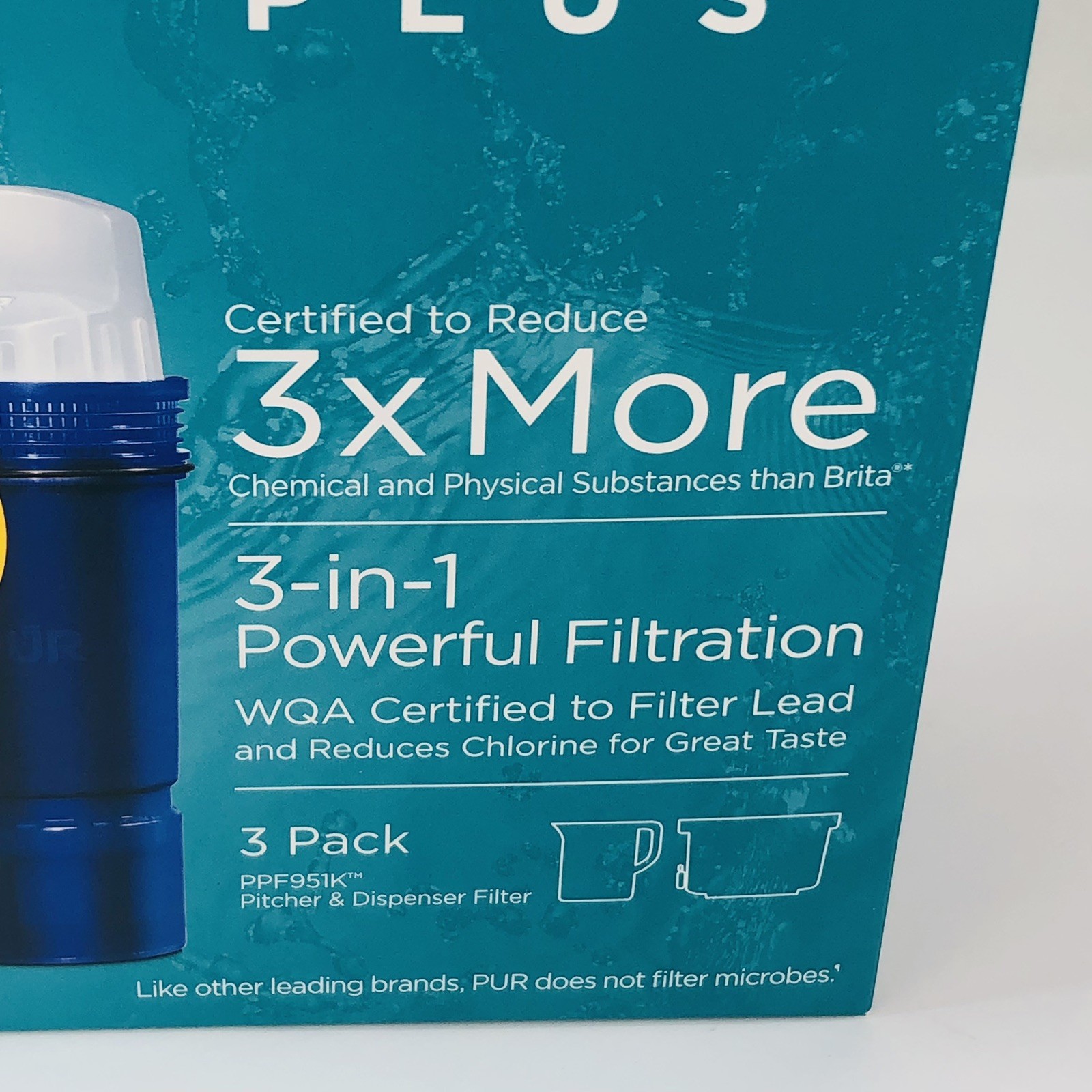 PUR PLUS 7-Cup Lead Reducing Water Filter Pitcher Green w/ 2 New Sealed Filters