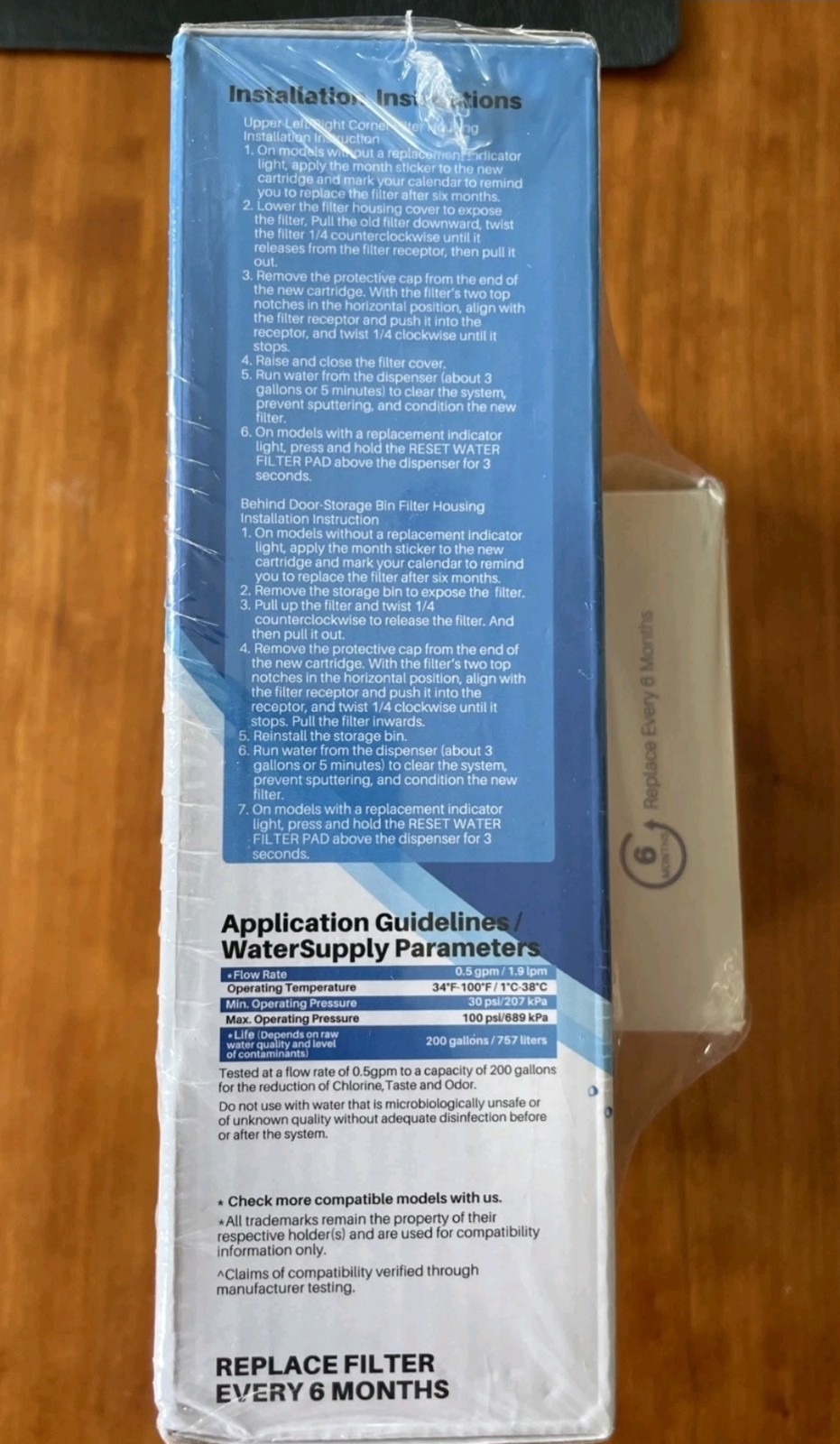 RWF4700AC Water Filter Fit for LT1000P, ADQ747935, LMXS28626D, LT1000PC 3PACK!
