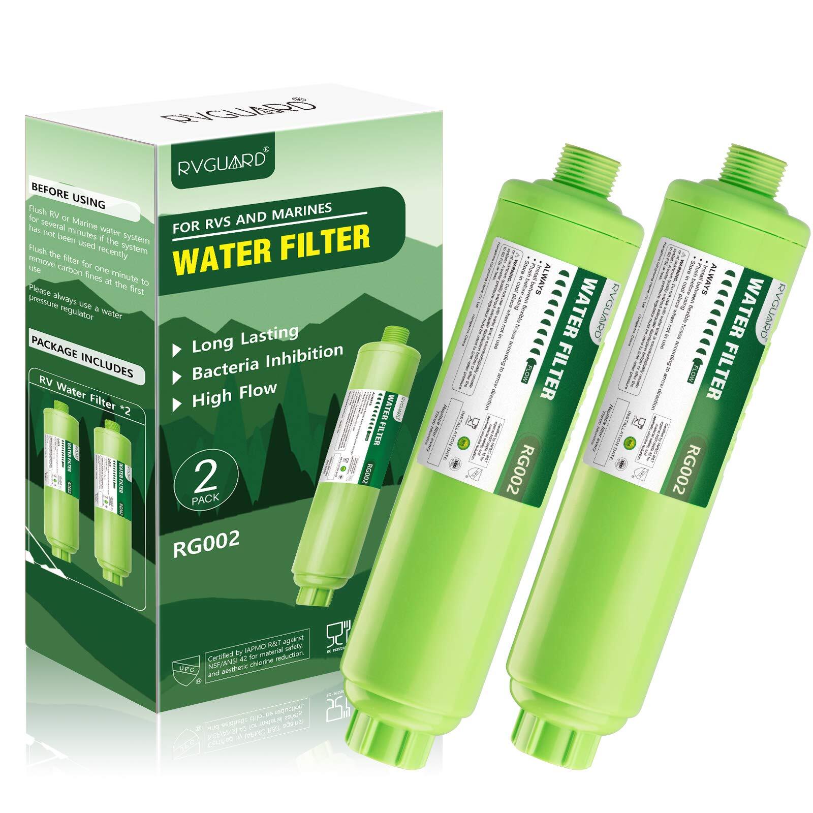 RVGUARD Inline RV Water Filter Reduces Odors Bad Taste Rust Chlorine Ideal