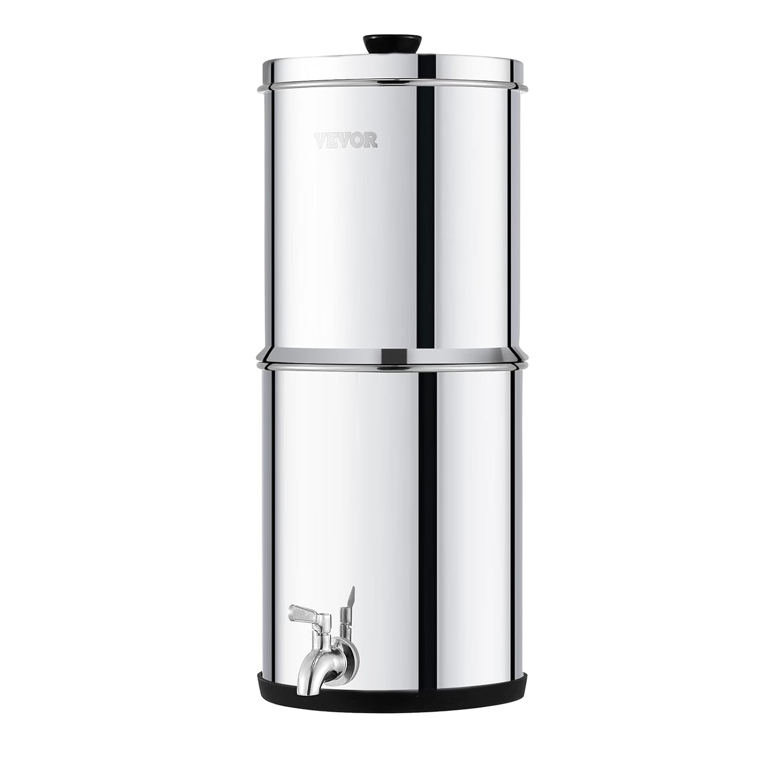 Gravity-Fed Water Filter System, 2.25G 304 Stainless-Steel Countertop System, Wa