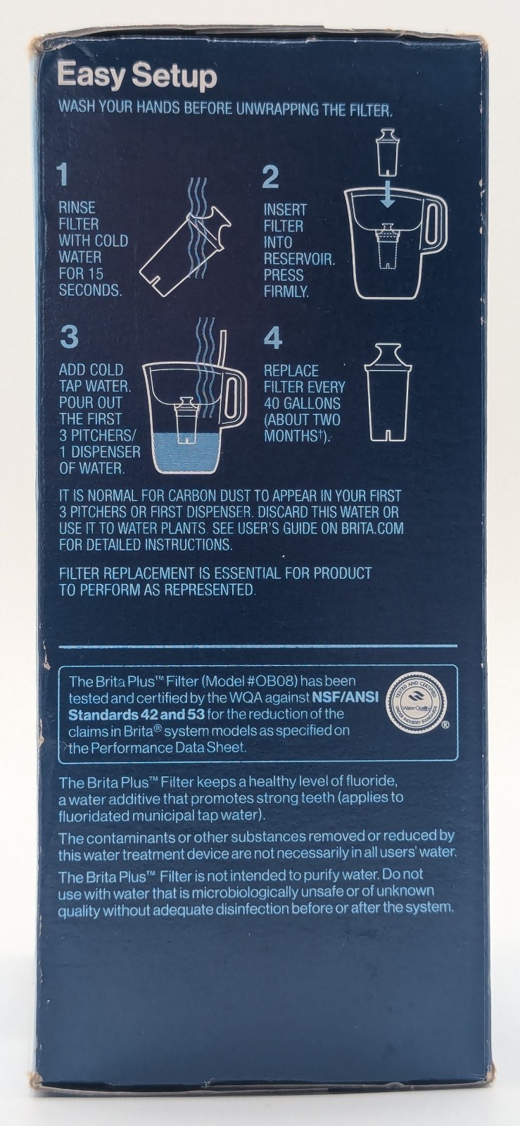 Brita Plus Replacement Filters for Pitchers & Dispensers 2 Count – New & Sealed