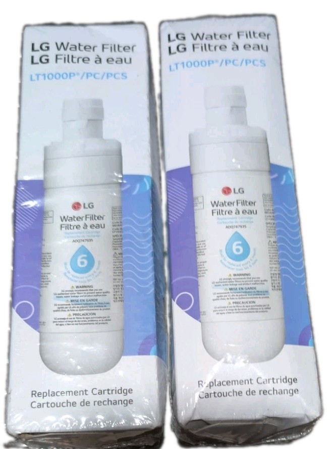 2 Pack LG Water Filter LT1000P/PC/PCS/ADQ7474935 – NEW! Sealed In Boxes!