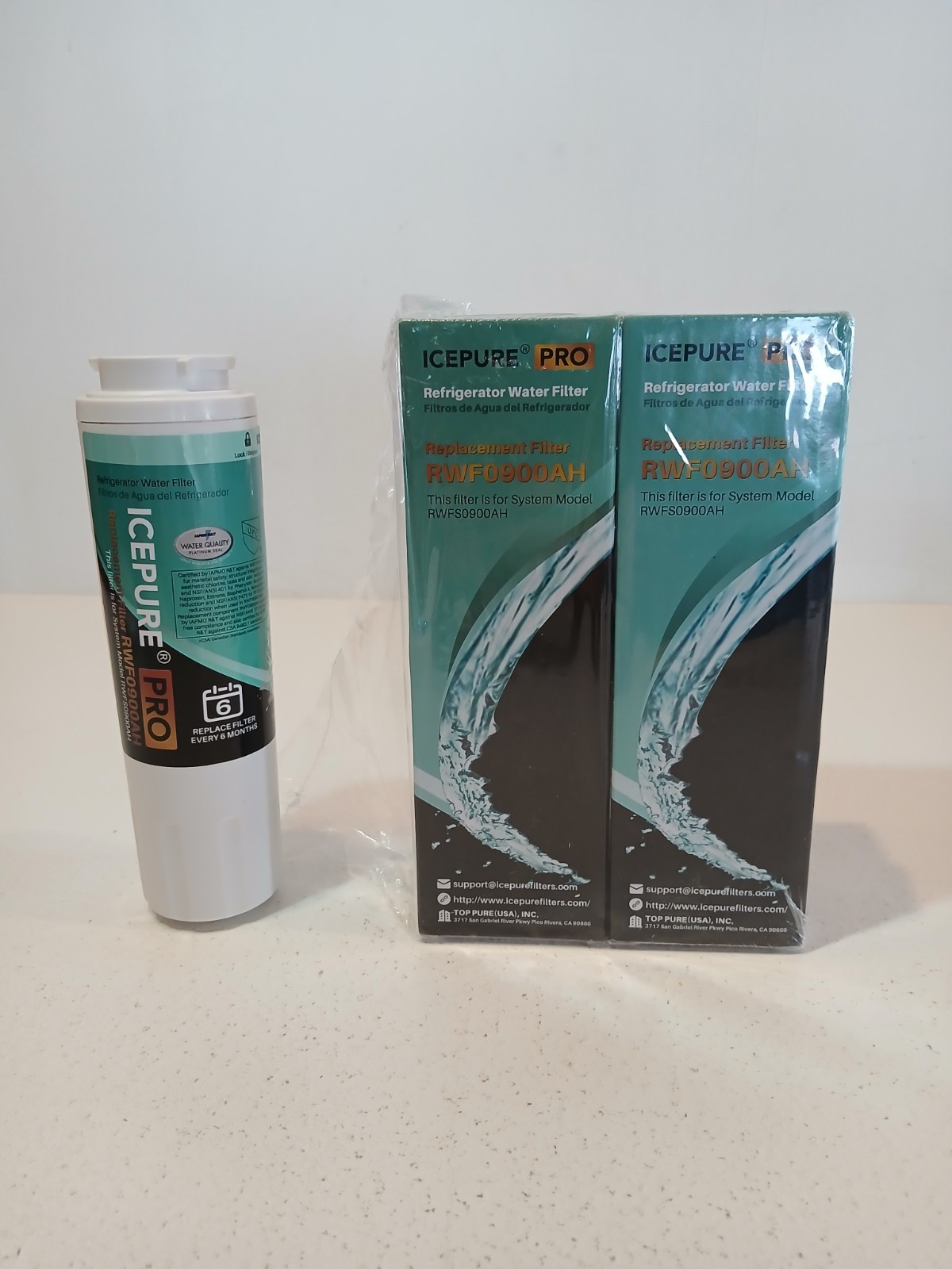 ICEPURE PRO UKF8001 Refrigerator Water Filter Replacement 2Pack NSF 53/42/401​