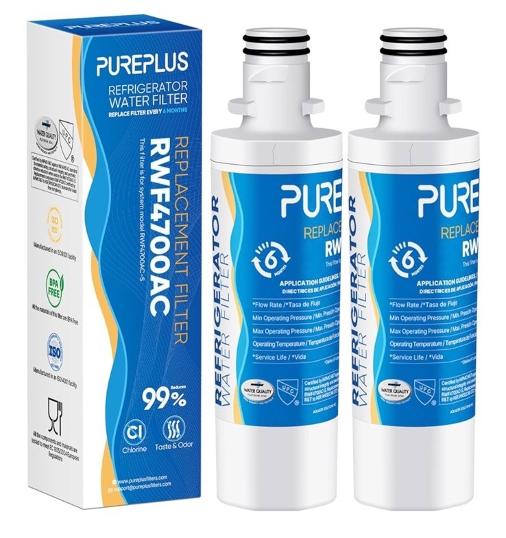 PUREPLUS RWF4700AC Replacement for LG – 2 Pack w/ Reset Tool