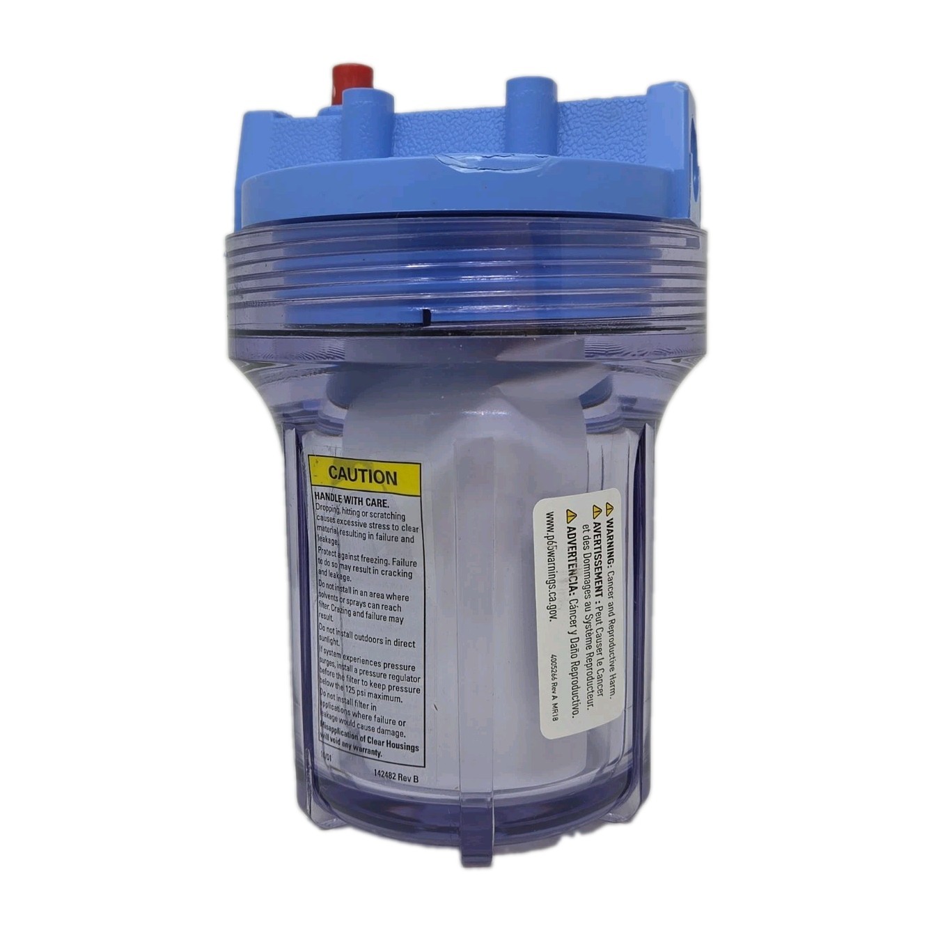 Pentek 158110 Standard 5 x 2.5 Clear Water Filter Housing (3/8 NPT) Open Box
