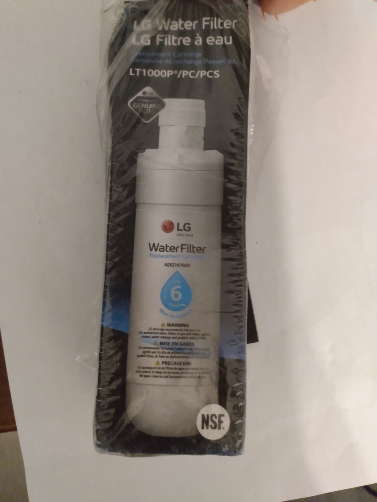 LG LT1000P Water Filter – White