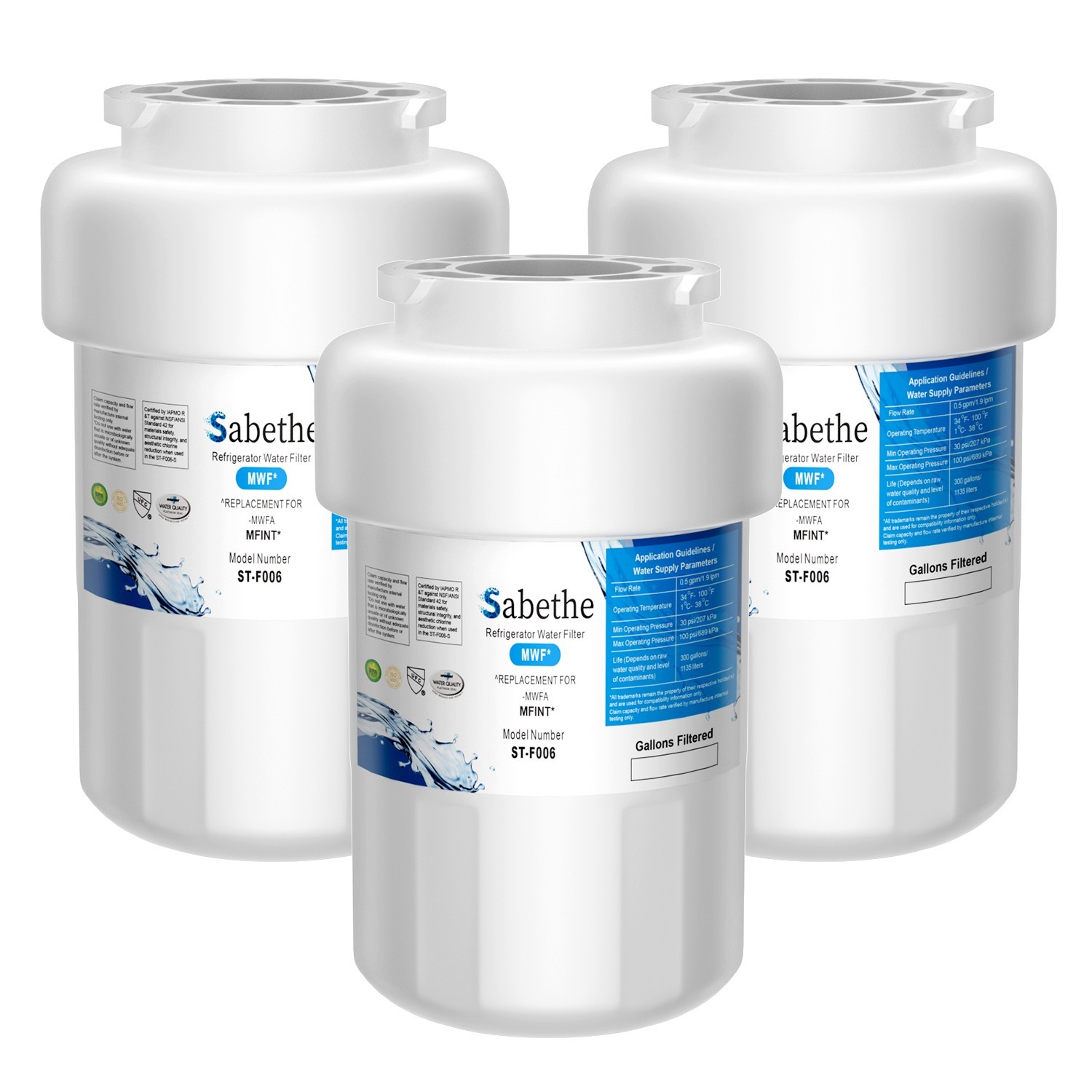 F006 Refrigerator Water Filter for GE MWF, MWFINT, MWFA, HDX FMG-1,PC75009