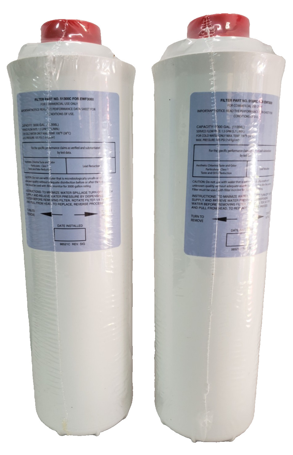 51300C Filters, Replacement for Elkay 51300C EWF3000 Filter, 2 Packs