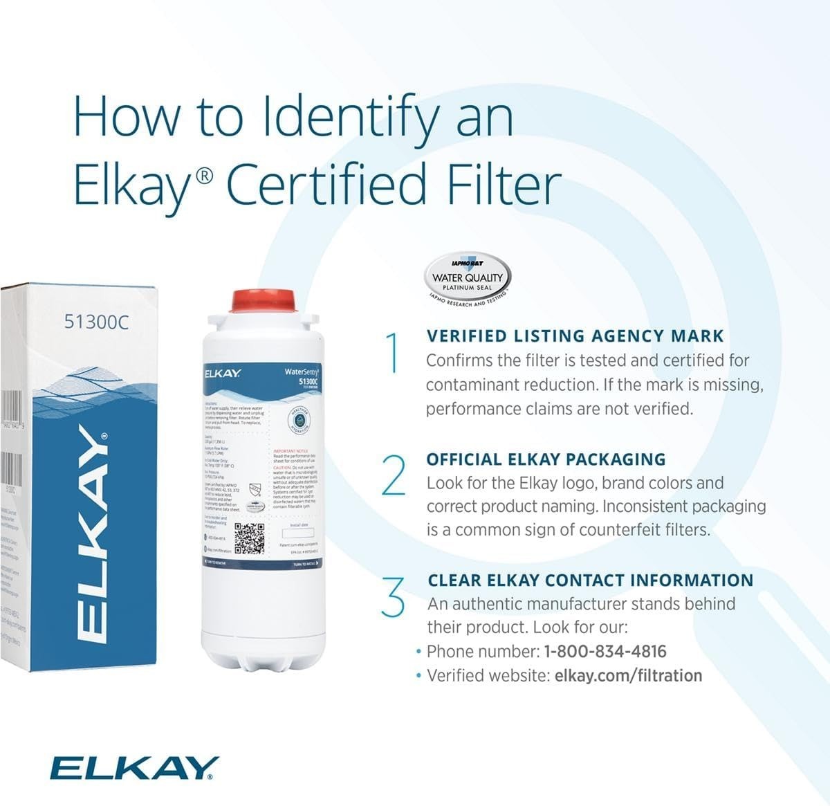 NSF Certified Water Filter for Bottle Fillers Removes Microplastics 1 Count
