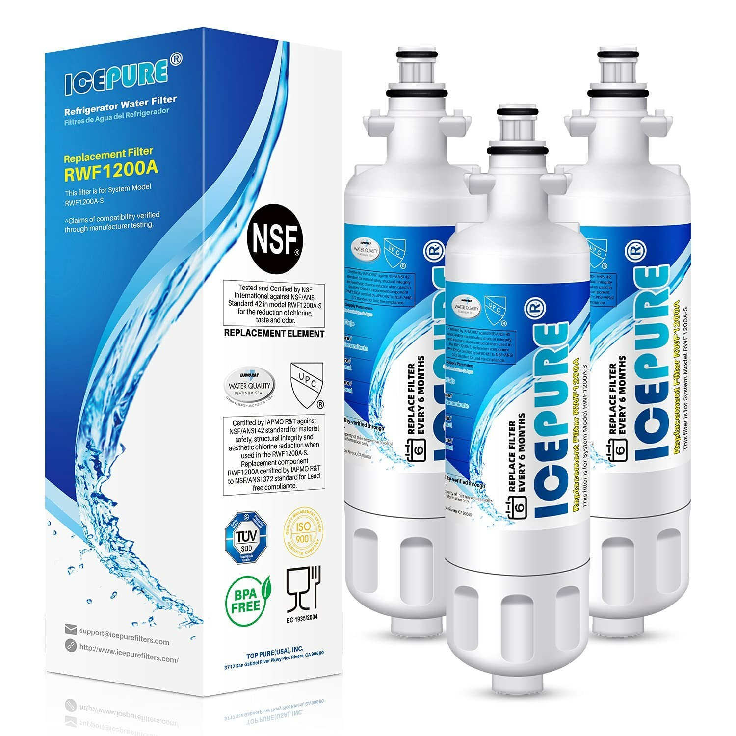 ICEPURE Refrigerator Water Filter, Compatible with LG LT700P, Kenmore 9690