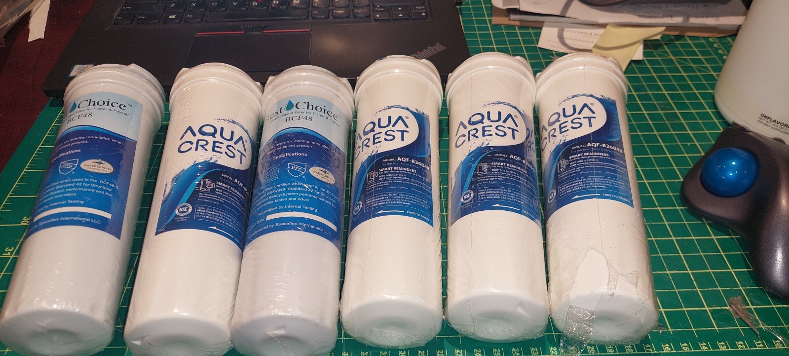 6X various SGF-FP48 Rx Compatible Water Filter w/ 836848,WF296,EFF6017