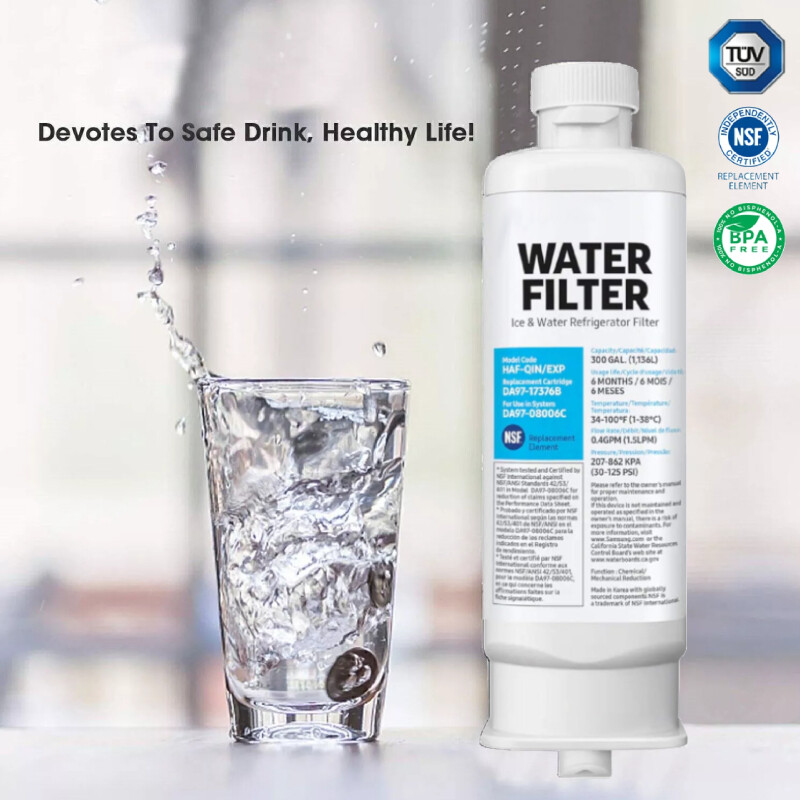 For Samsung DA97-17376B HAF-QIN/EXP REFRIGERATOR DA97-08006C Water Filter