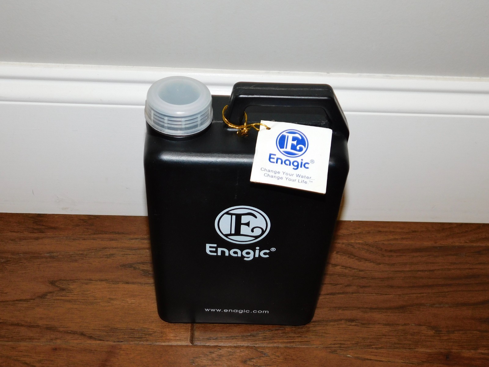 Enagic 2 Liter Black Water Bottle BPA Free Strong Acidic Alkaline Ionized