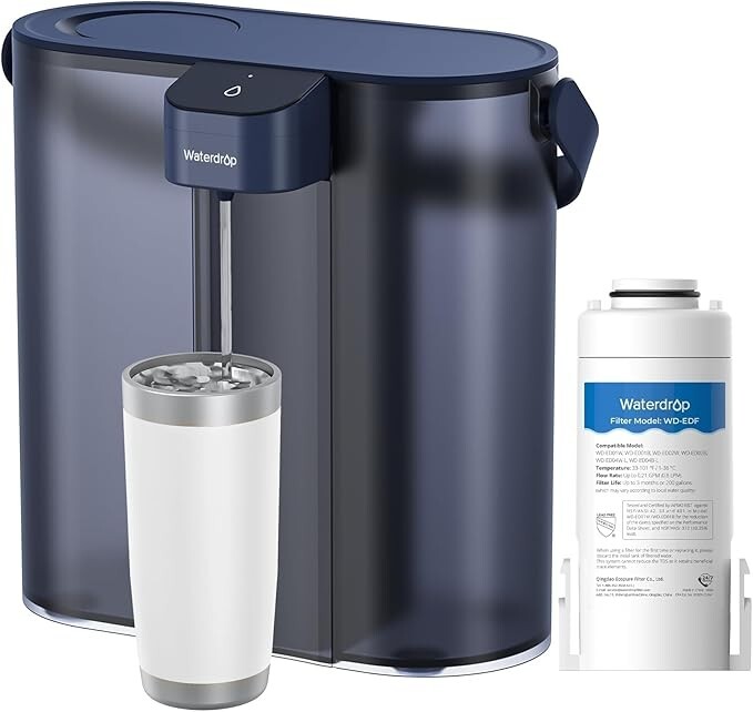 Waterdrop Compact Electric Water Filter Pitcher,200GallonWater Filter for Fridge