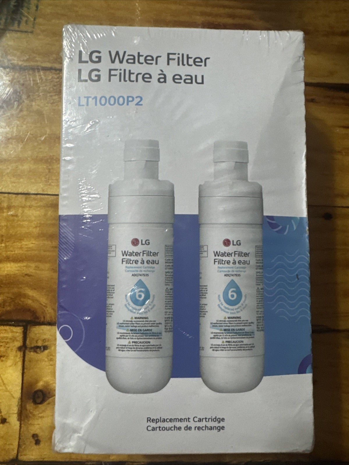 LG Water Filter Replacement Cartridge LT1000P2 SEALED