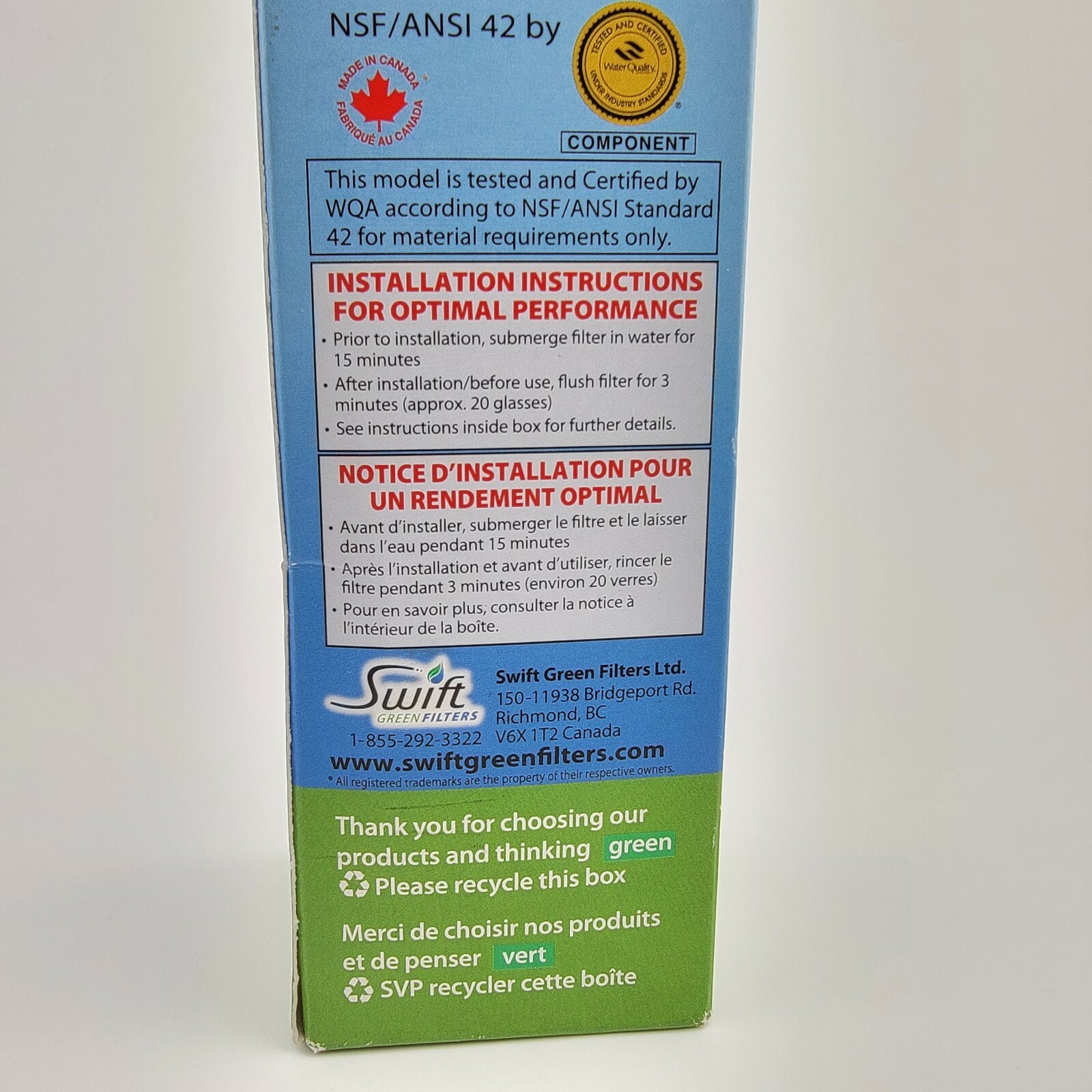 Swift Green Filter SGF-BO90 Replacement Fridge Water Filter Bosch Thermador Cuno