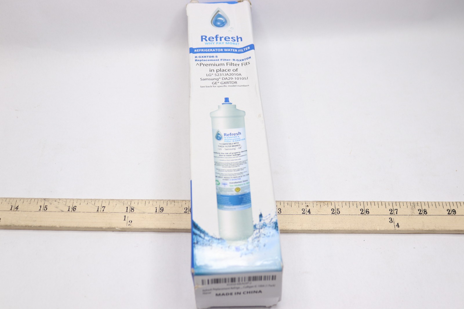 Refresh Refrigerator Water Filter 0.5-1GPM 30-120PSI 300gal. White R-GXRTDR-S