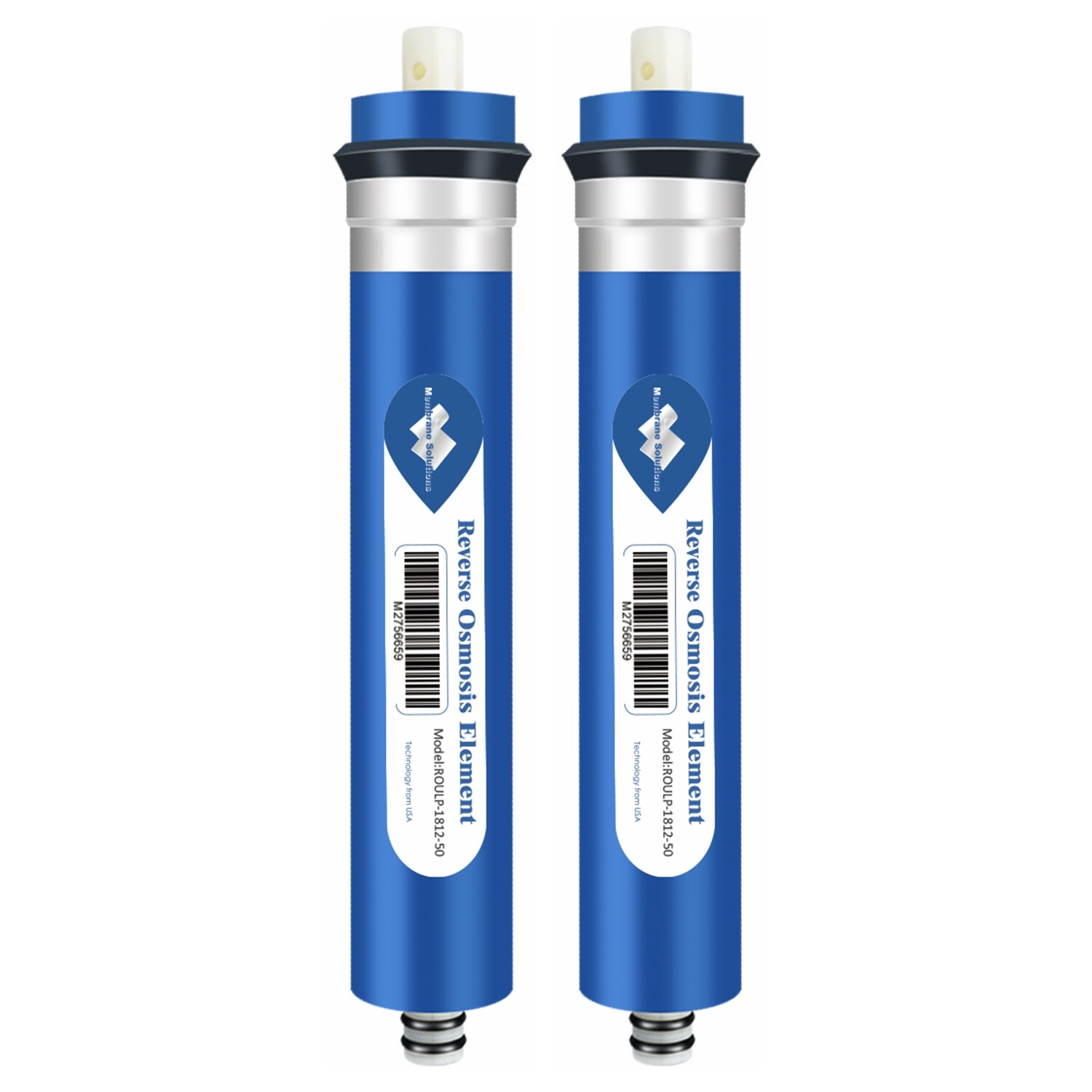 2 Pack 50 GPD RO Membrane Reverse Osmosis System Water Purifier Filter Cartridge