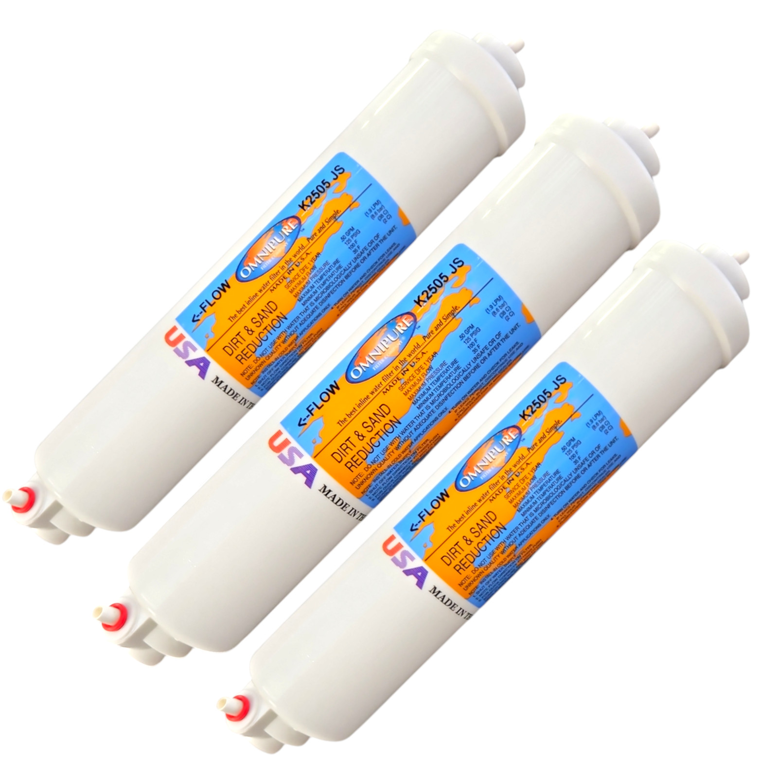 Omnipure K2505-JS Dirt & Sand Reduction 10″x 2″ for 1/4″ Quick Connection Elbow