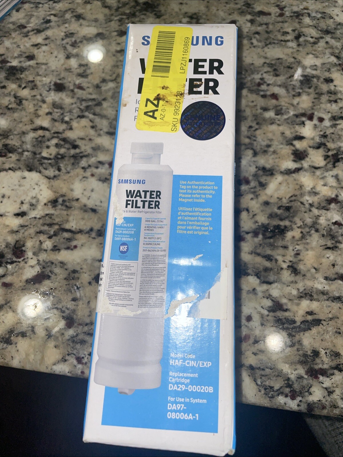Samsung OEM HAF-CIN/EXP Refrigerator Water Filter – White (DA29-00020B)