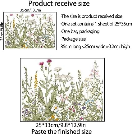 PVC Material Plant Leaves Sticker Green Plant Self-Adhesive Removable Waterpr…