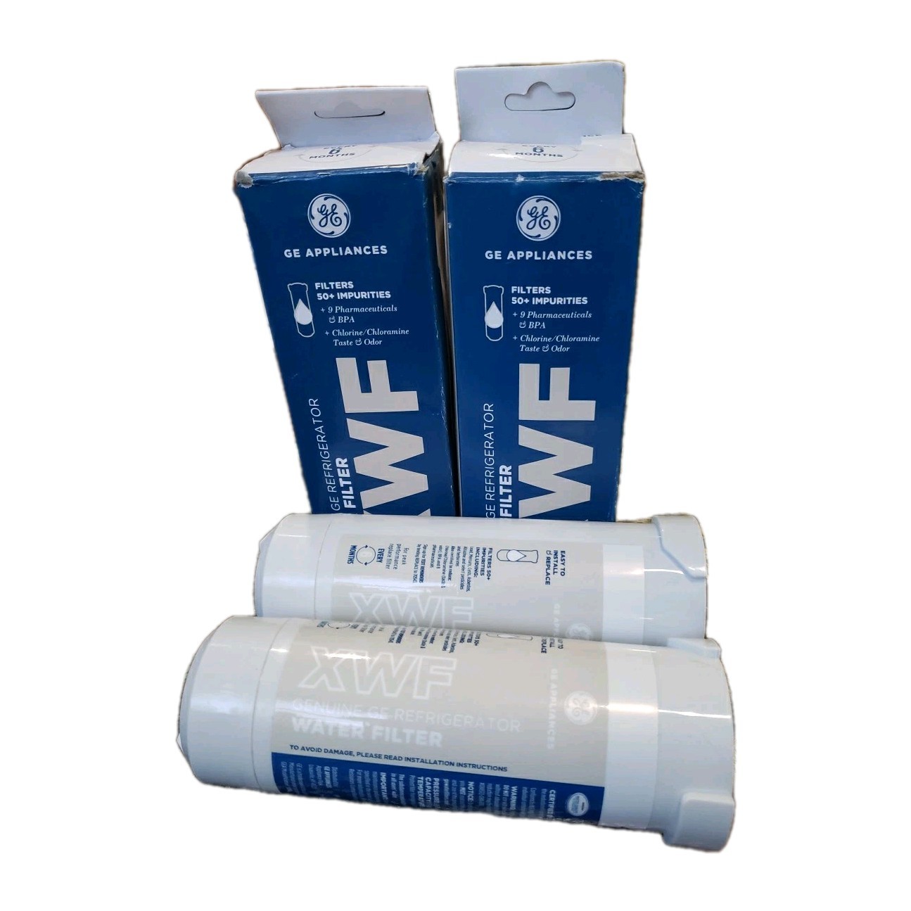 TWO XWF Refrigerator Water Ice Filter GE General Electric NOT XWFE Excellent