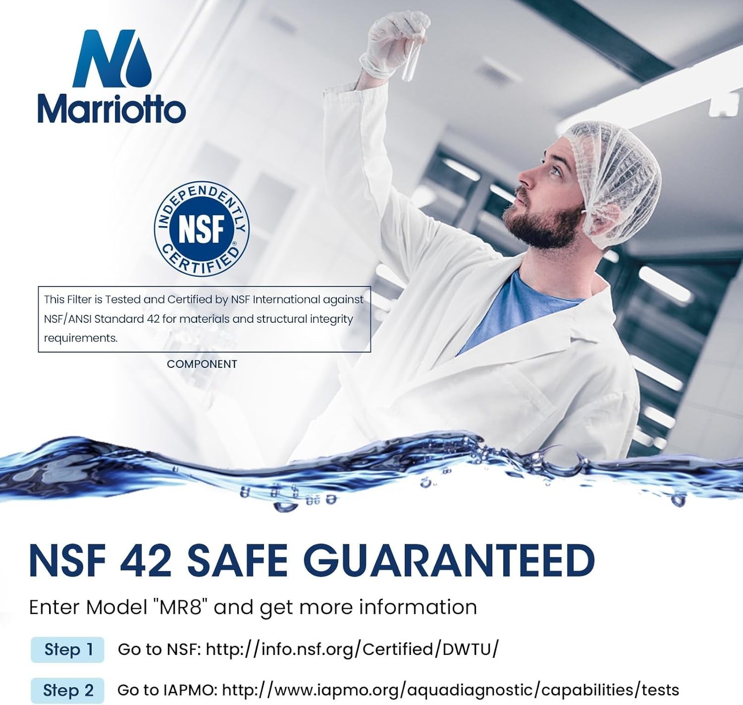 Long-Lasting NSF Certified Water Filter – Fits Various Refrigerators, 1 Count