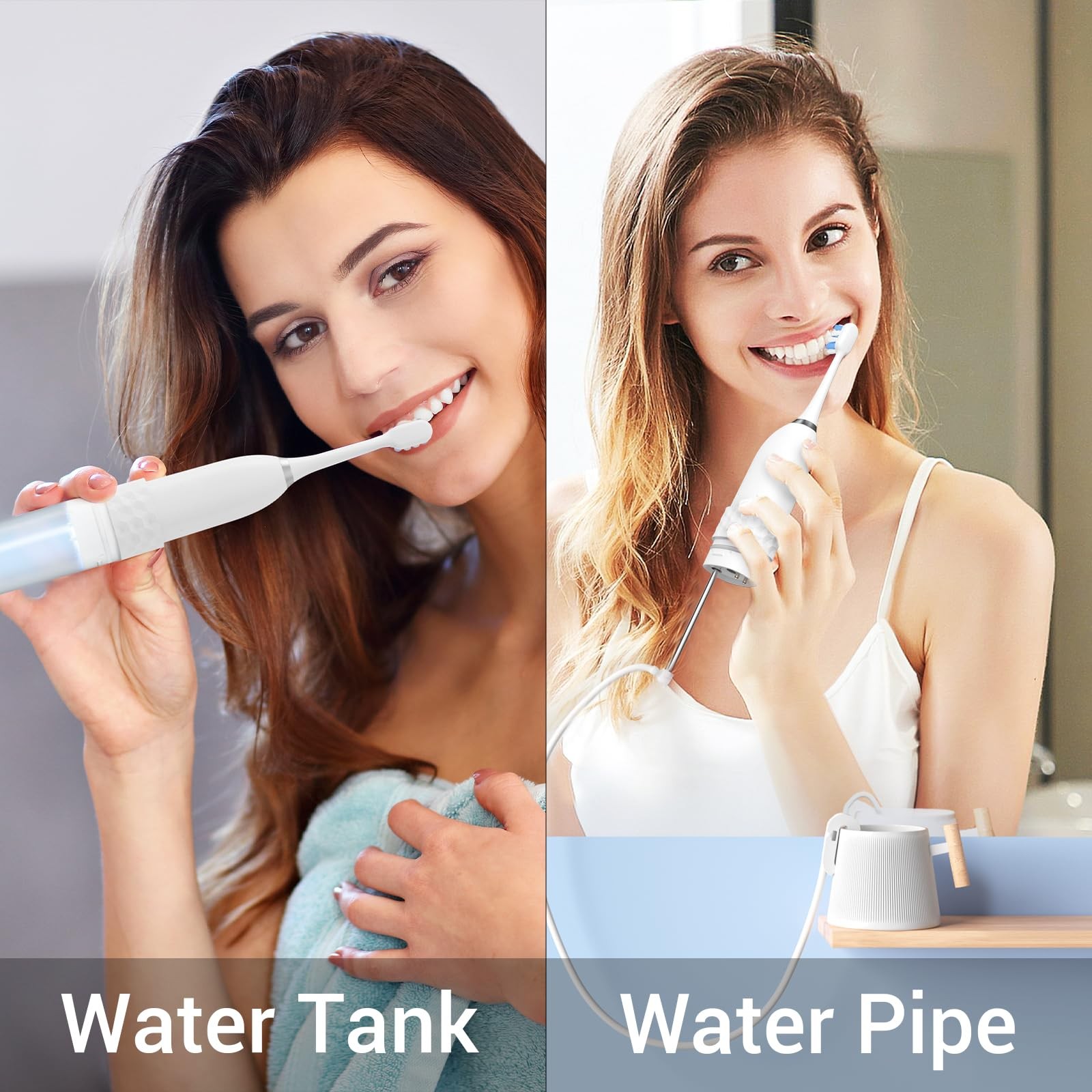 Marchpower Upgraded 2-in-1 Electric Toothbrush 1 Count (Pack of 1), White