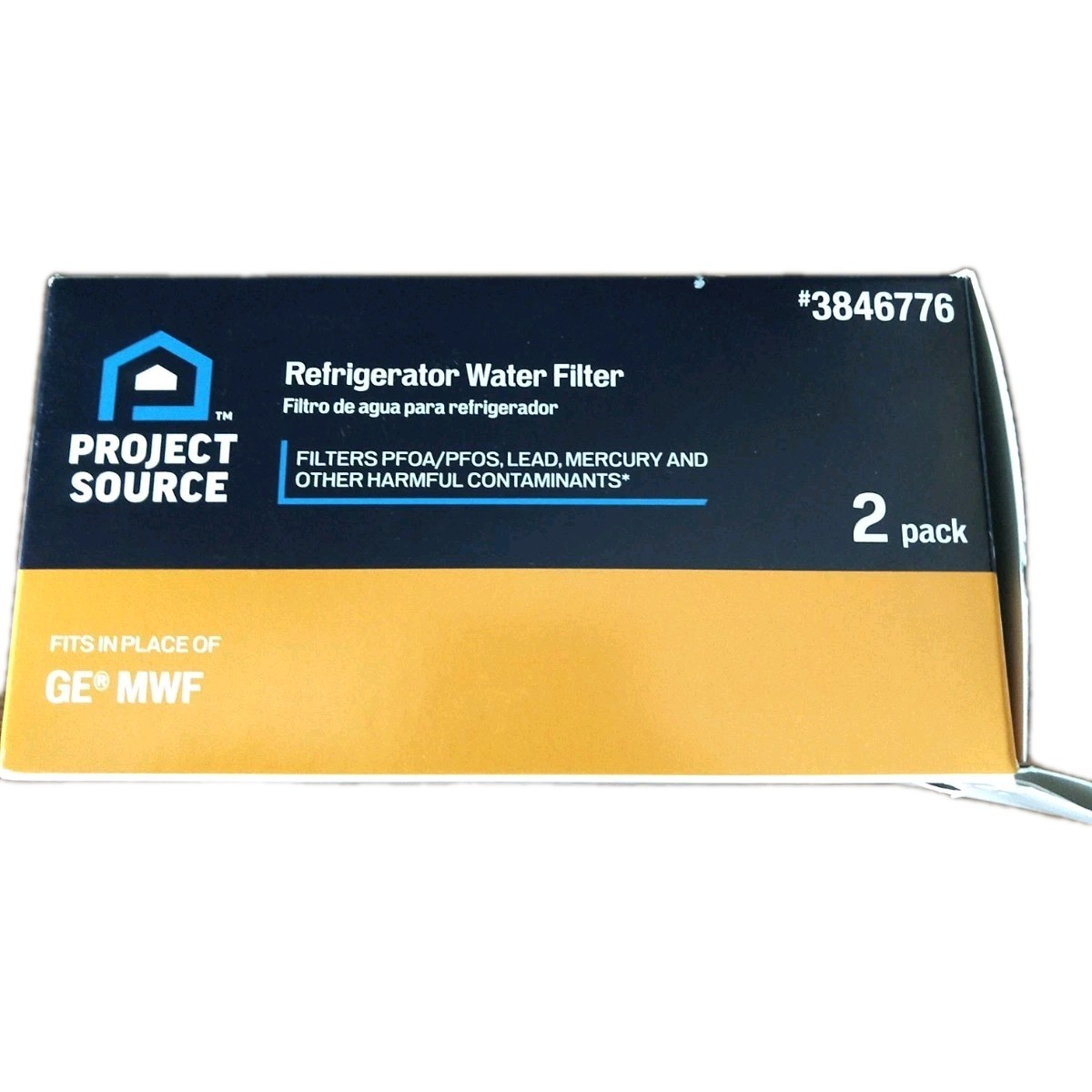 Project Source #3846776 G-1-2 Refrigerator Water Filter fits (GE MWF) 2 2-Packs