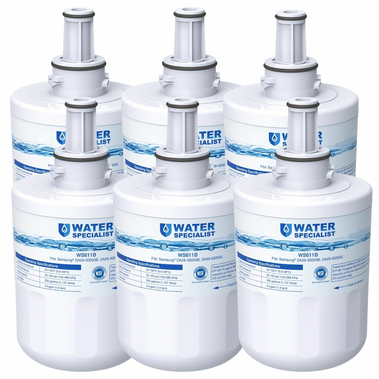 Waterspecialist Refrigerator Water Filter,Replacement for Samsung DA29-00003G