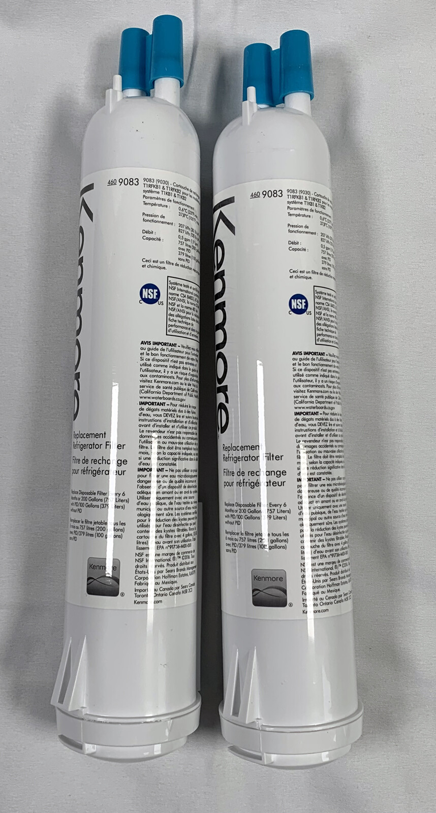 2 Packs Kenmore 9083 Ice&Water Purifier Refrigerator Cartridge Water Filters