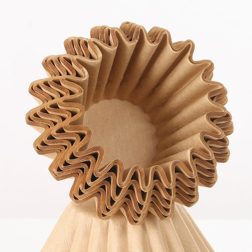 100 Count Unbleached Coffee Filters, 4-5 Cup Natural Basket Cup, Brown