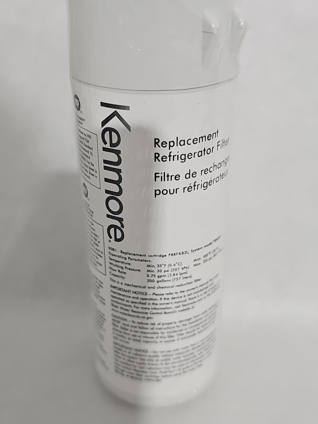 1 Kenmore 9081 469081 46-9930 Refrigerator Fresh Ice Water Filter