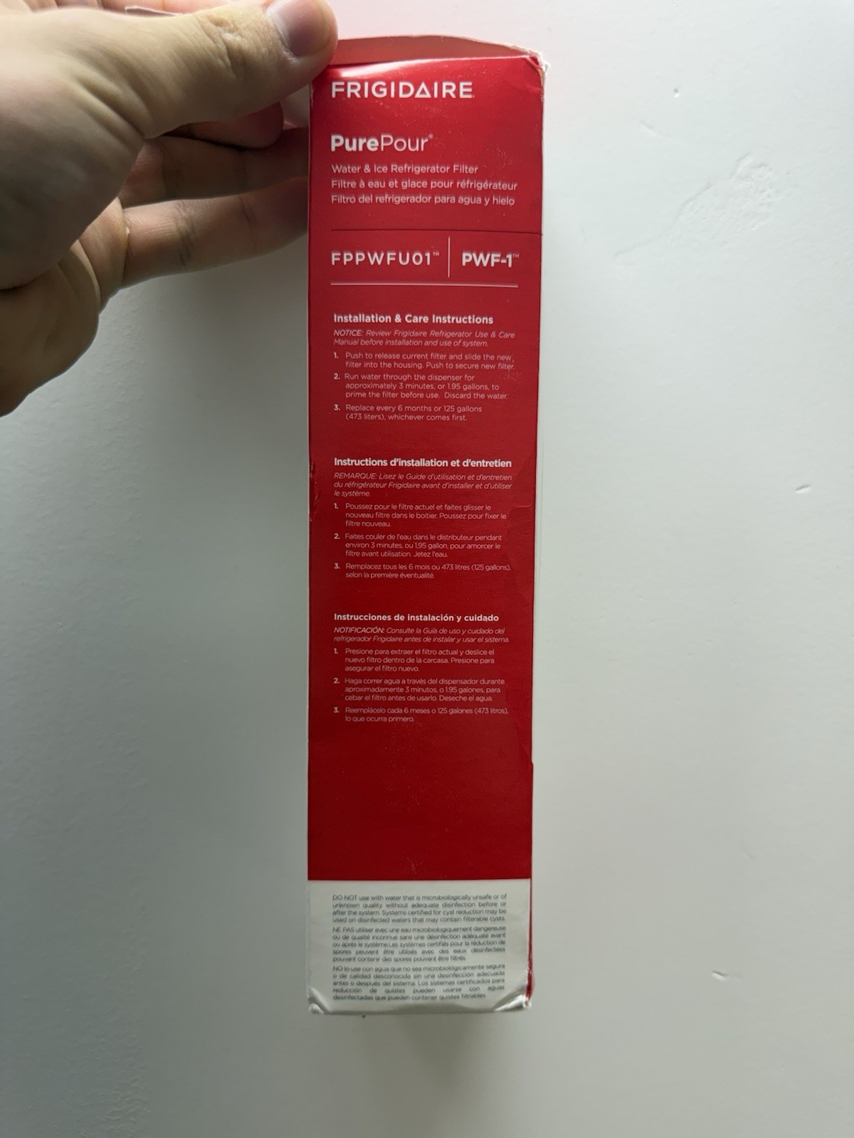 Frigidaire FPPWFU01 PurePour PWF-1Refrigerator Water Filter 1 Count