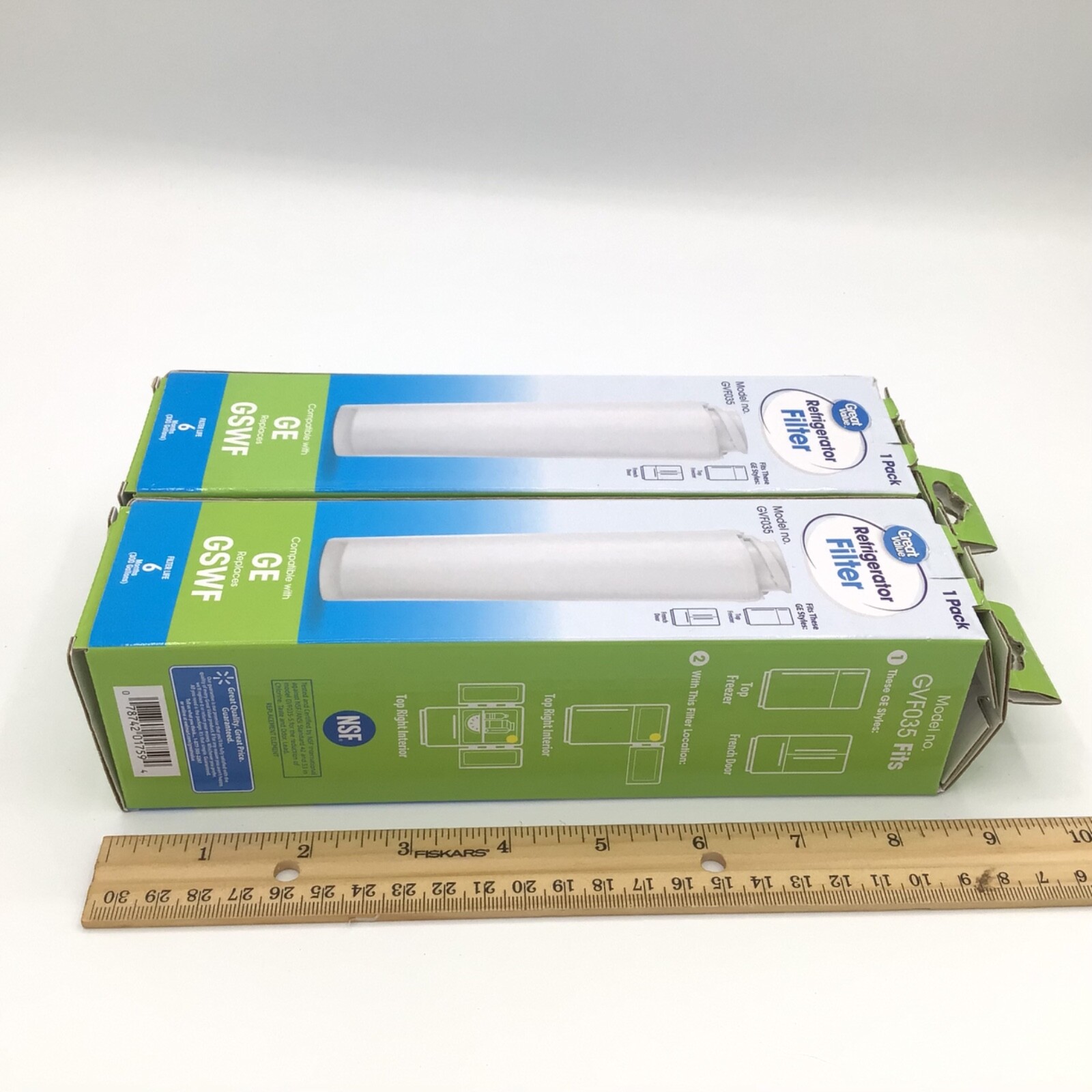 2 Great Value Refrigerator Filter Model No. GVF035 Replacement for GE GSWF New