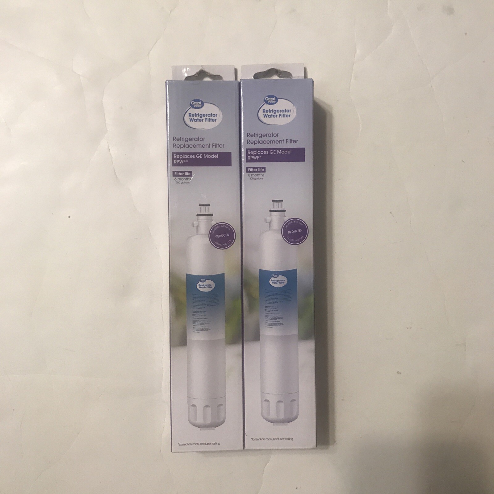 Great Value Refrigerator Replacement Filter Set Of 2 For GE RPWF 4155