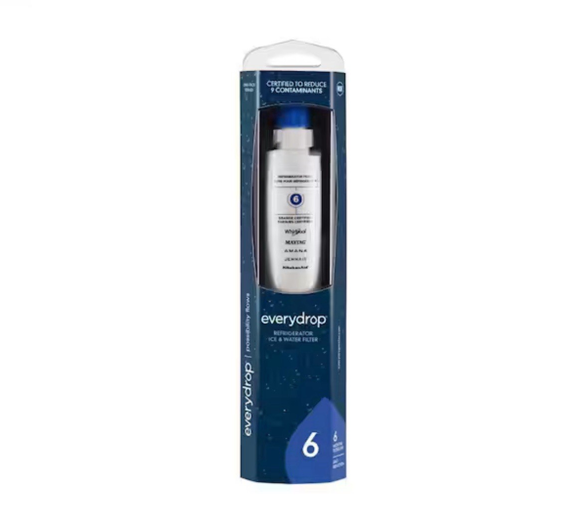 Everydrop by Whirlpool Ice and Water Refrigerator Filter 6 EDR6D1 Single Pack