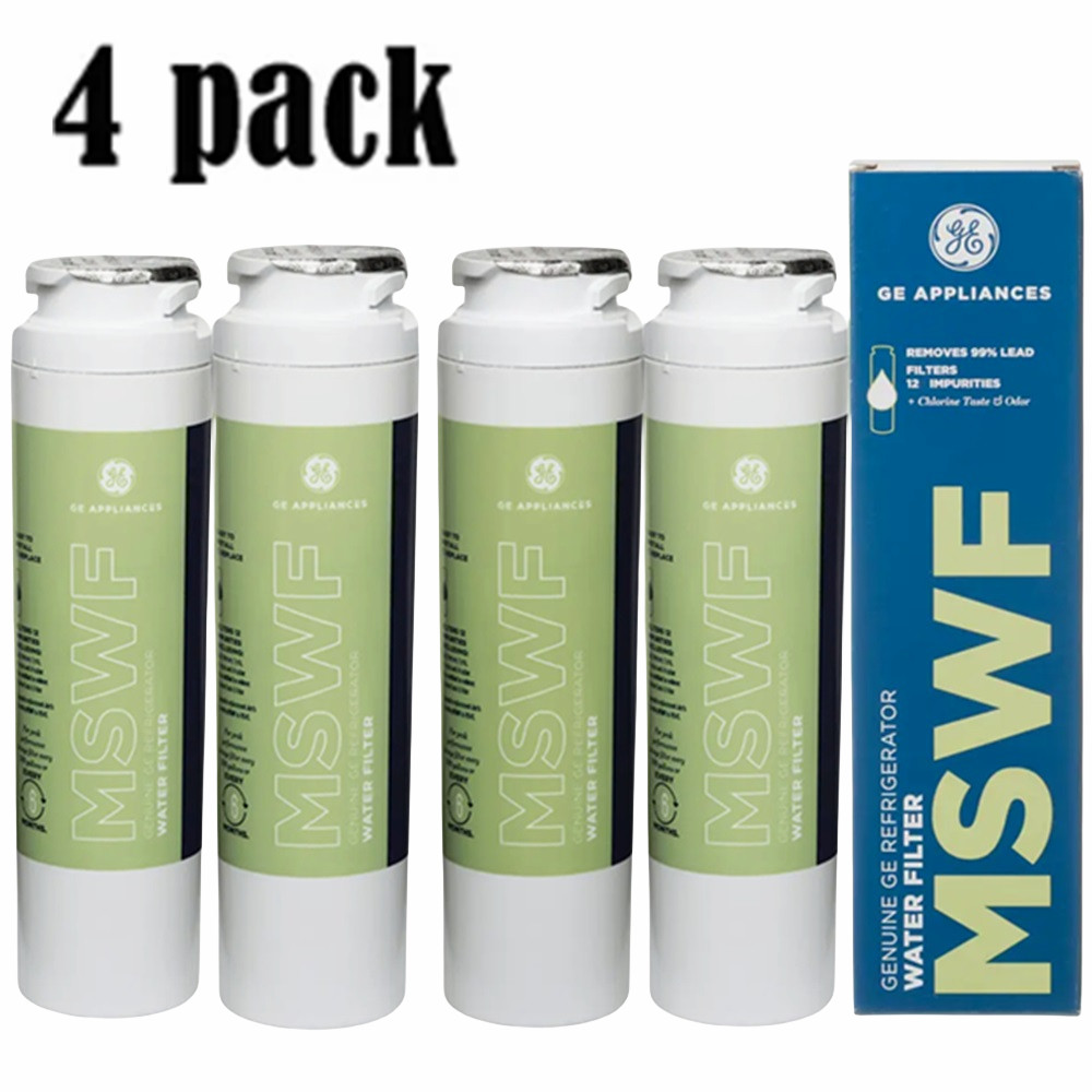 GE MSWF refrigerator water filter replacement SmartWater filter new – 4PACK
