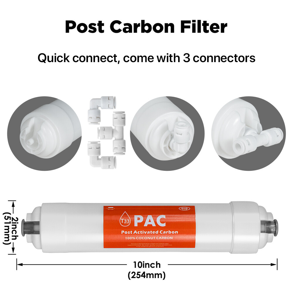 5 Stage Reverse Osmosis System Water Filter with 75GPD RO Membrane Multi-Set USA